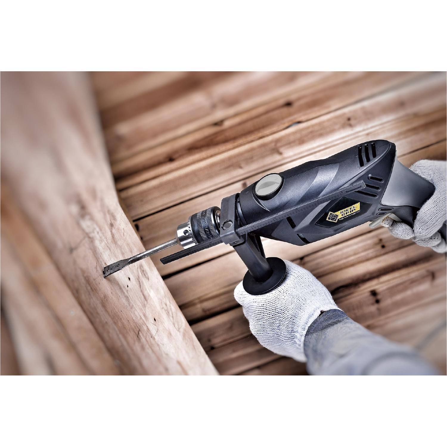 Angle. Steel Grip - Steel Grip 6 amps 1/2 in. Corded Hammer Drill.