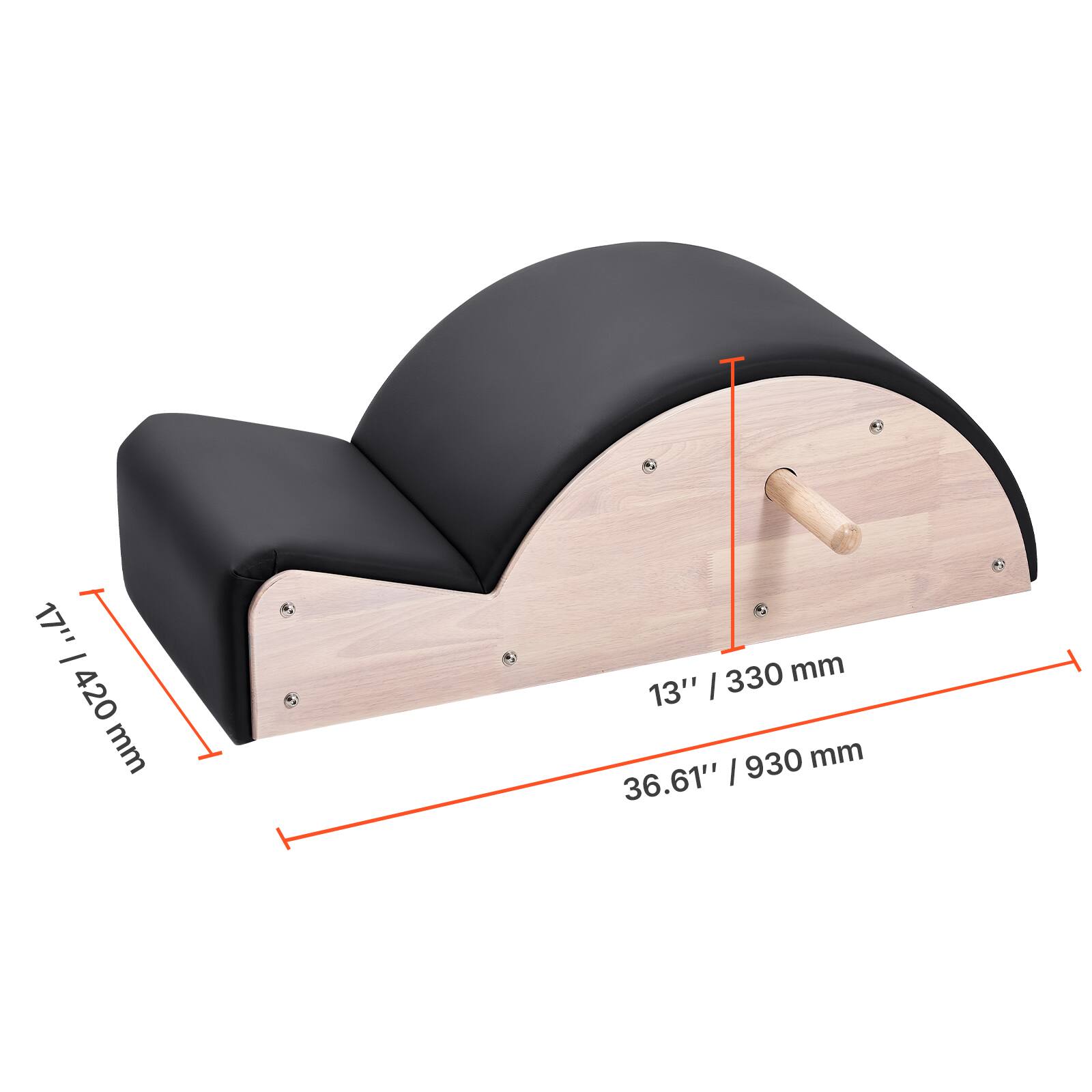 17" / 420 mm  
13" / 330 mm  
36.61" / 930 mm