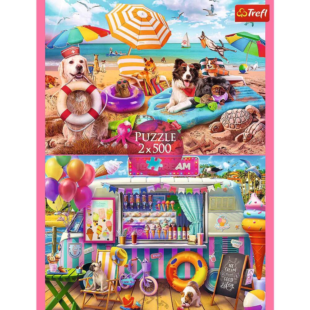 Trefl PUZZLE 2x 500  
ICE CREAM  
BEACH FUN  

ICE CREAM  
ALWAYS A GOOD IDEA