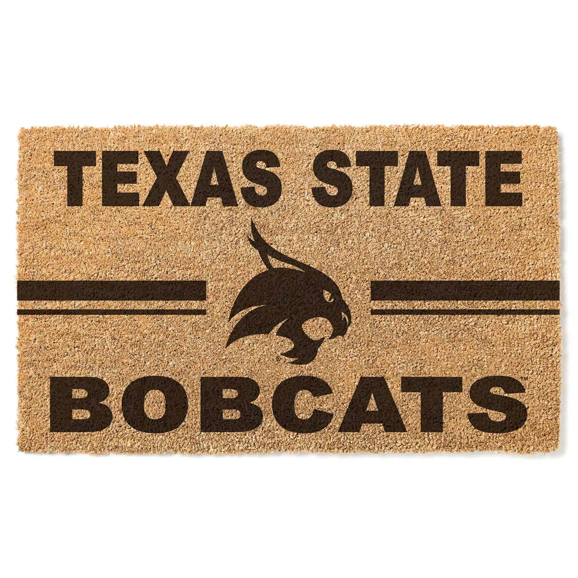 Jardine - Texas State Bobcats 18'' x 34'' Team Logo Doormat - Brown