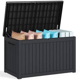 Sersper - Outdoor Storage Box, 230 Gallon Lockable Large Container for Garden Tools, Waterproof & UV Resistant - Black