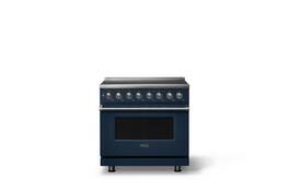 Viking - 36 in. Wide 6 Elements Pro 5 Series 5.6 Cu. Ft. Freestanding Induction Convection Range - Slate Blue