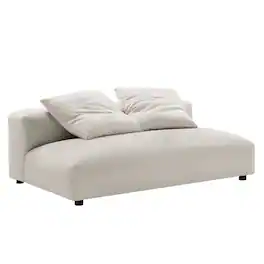 Solace Modular Upholstered Fabric Armless Loveseat by Modway - Salt