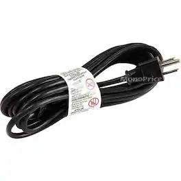 Monoprice - 15ft 18AWG 3 Prong AC Power Cord Cable for Laptop/Notebook (C-5/5-15P) - For Notebook - 18 Gauge - Black