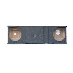 Front. QPower - Q Power Dual 10" Subwoofer Enclosure, Underseat Sub Box for Chevy HD 2001-2006 - CHARCOAL GREY.