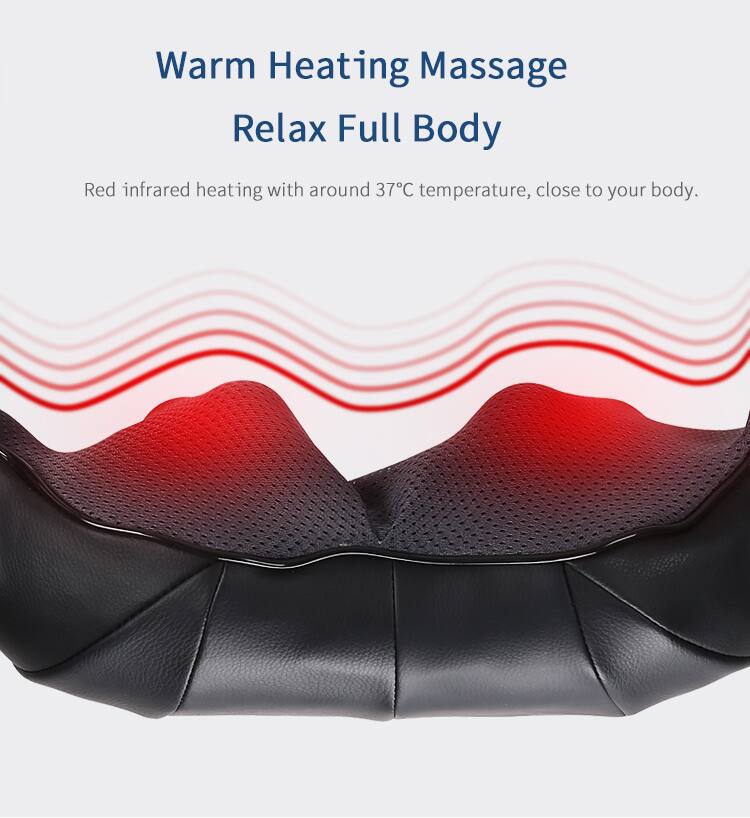 Warm Heating Massage  
Relax Full Body  

Red infrared heating with around 37°C temperature, close to your body.
