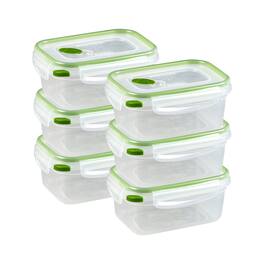 Sterilite - 4.5 Cup Rectangle Ultra-Seal Food Storage Container, Green (6 Pack) - New Leaf