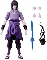 Bandai - Naruto - Anime Heroes - Uchiha Sasuke Rinnegan/Mangekyo Sharingan Action Figure - COLLECTIBLES