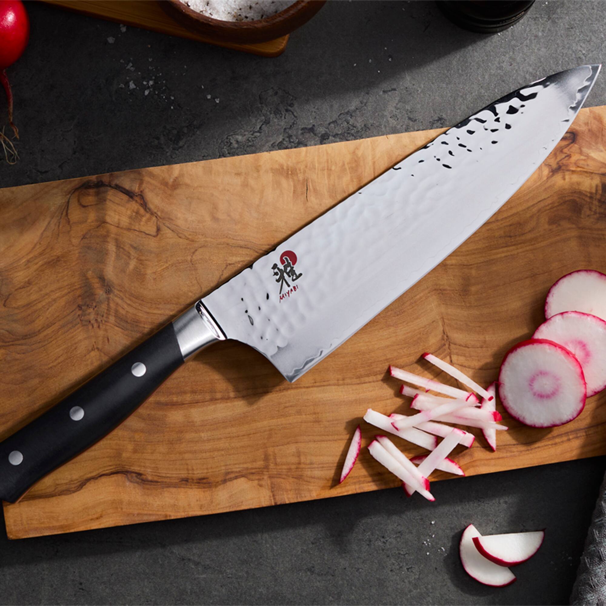 Alt View 4. Miyabi - Miyabi Hisho 8-inch Chef's Knife - Black.