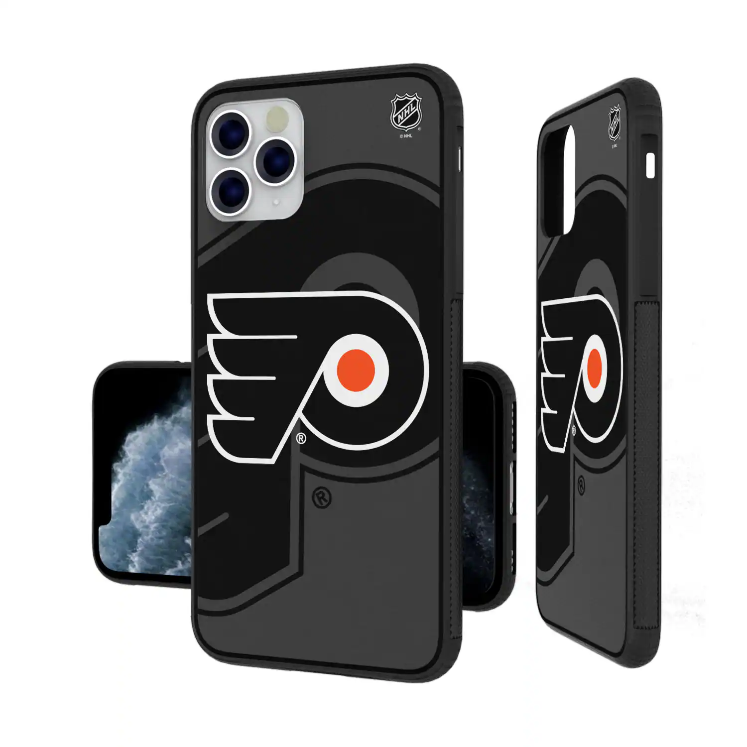 Alt View 2. Keyscaper - Philadelphia Flyers Bump Case with 8.2ft Drop Protection - 15 Pro Max - Multicolor.