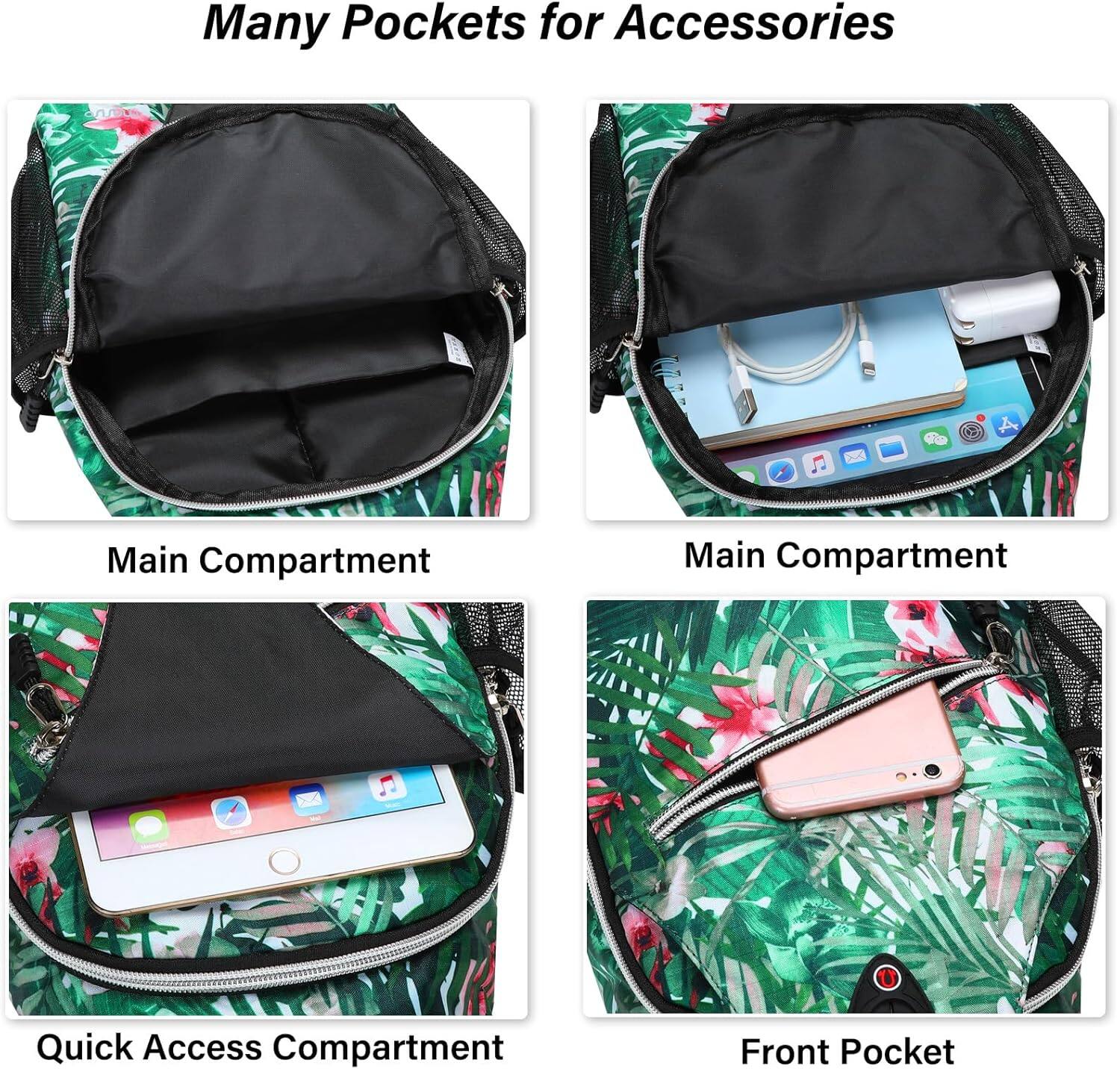 Many Pockets for Accessories

- Main Compartment
- Main Compartment
- Quick Access Compartment
- Front Pocket