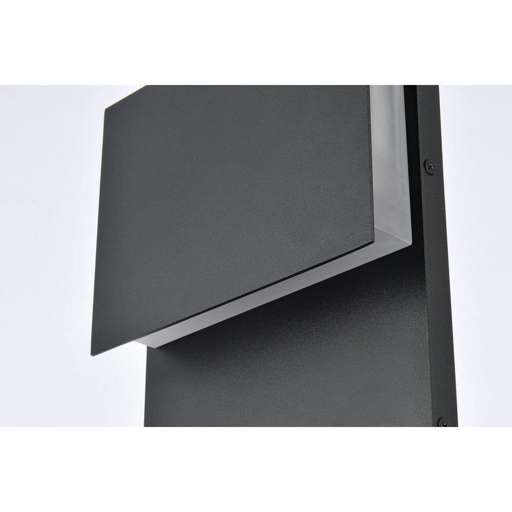 Alt View 1. Living District - Raine Integrated LED wall sconce in black - Black.