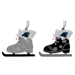 The Memory Company - Carolina Panthers Two-Pack Ice Skate Ornament Set - Multicolor