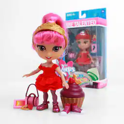 Loyal Subjects - For Keeps - Sophia Girl with Cupcake Keepsake Hot Pink 5" Action Figure (Net) - Collectibles