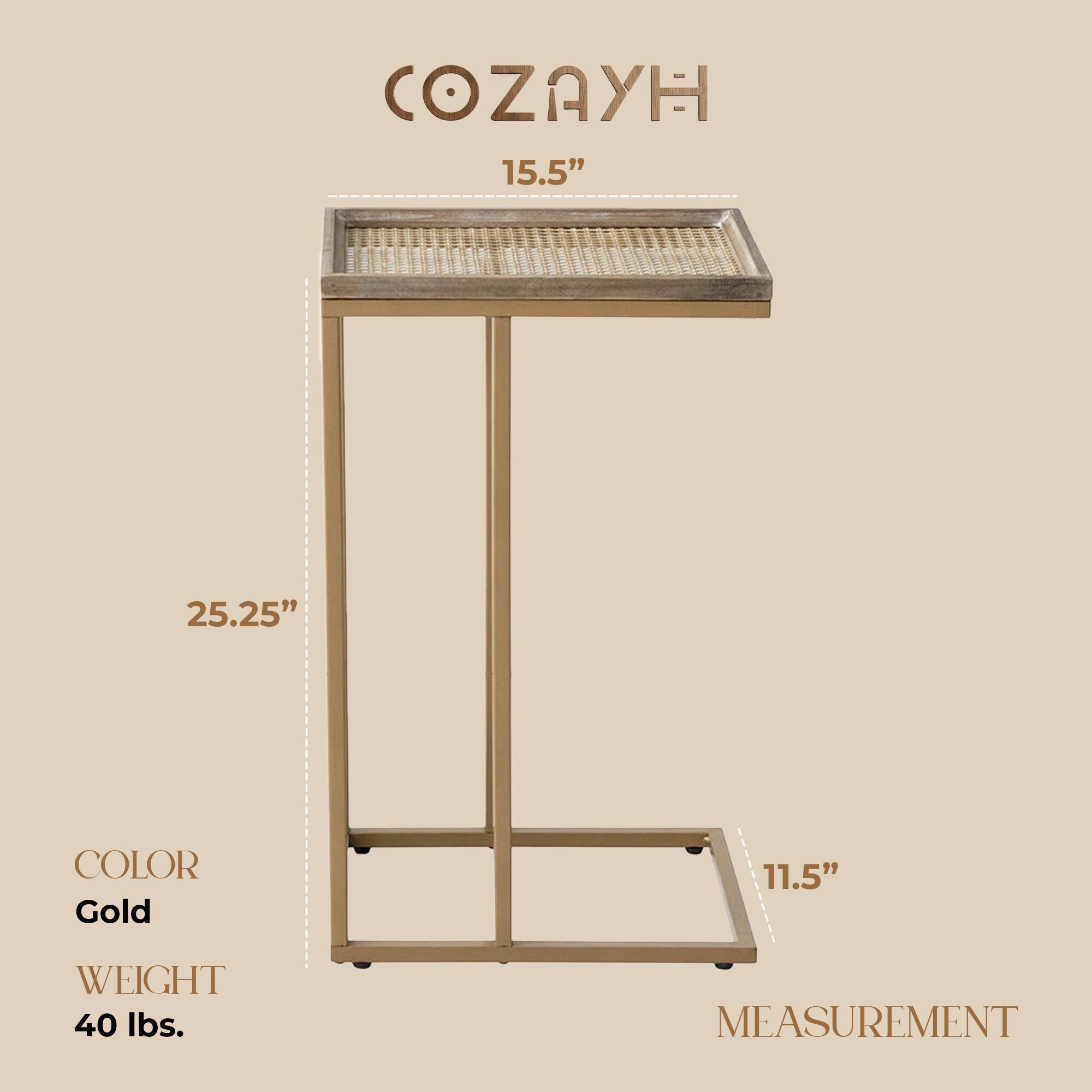 COZAYH  
15.5" x 25.25" x 11.5"  
COLOR: Gold  
WEIGHT: 40 lbs.  
MEASUREMENT