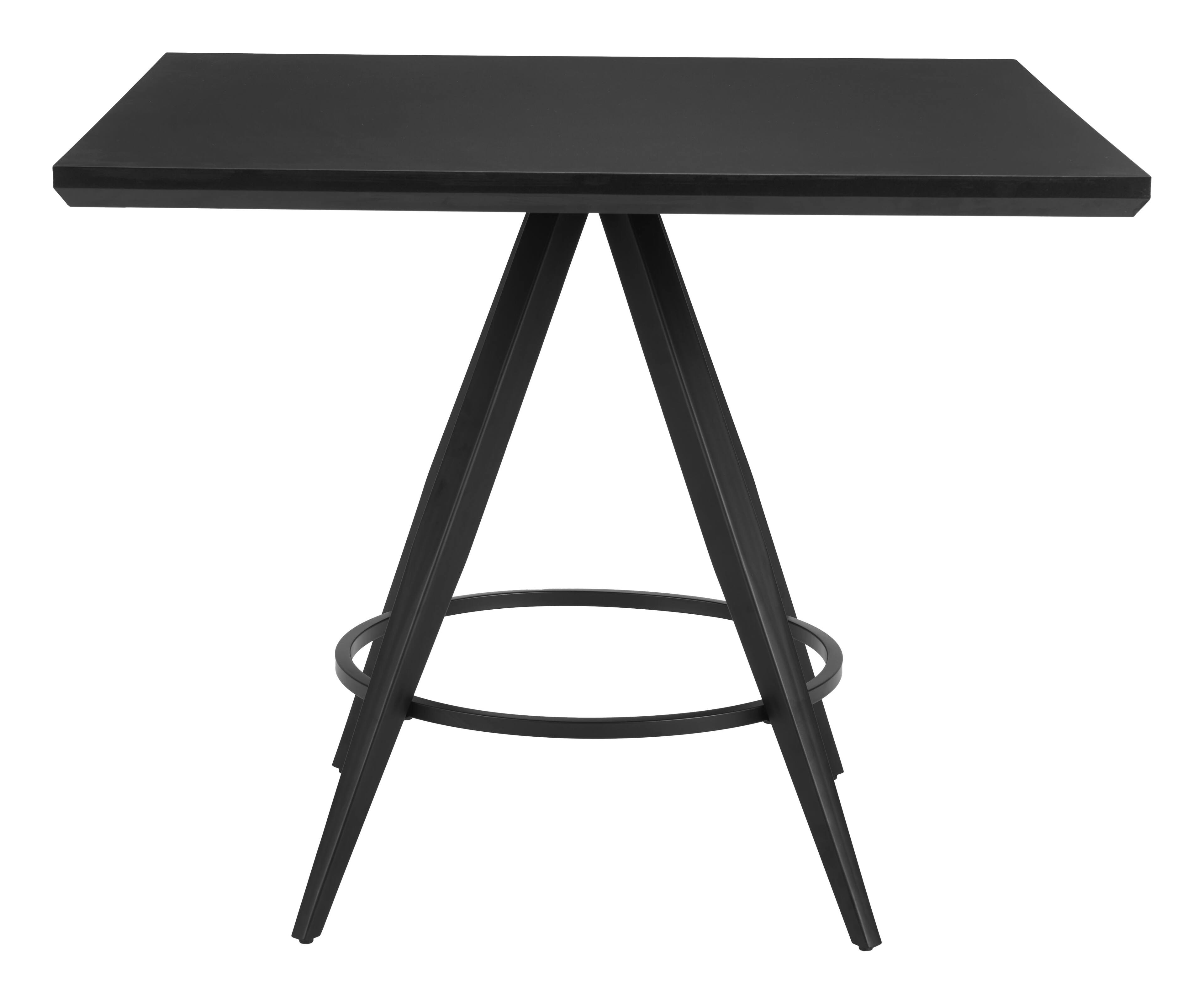 Back. Hivvago - Tinos Dining Table Black - Black.