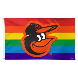 WinCraft - Baltimore Orioles 3' x 5' Single-Sided Deluxe Team Pride Flag - Multicolor