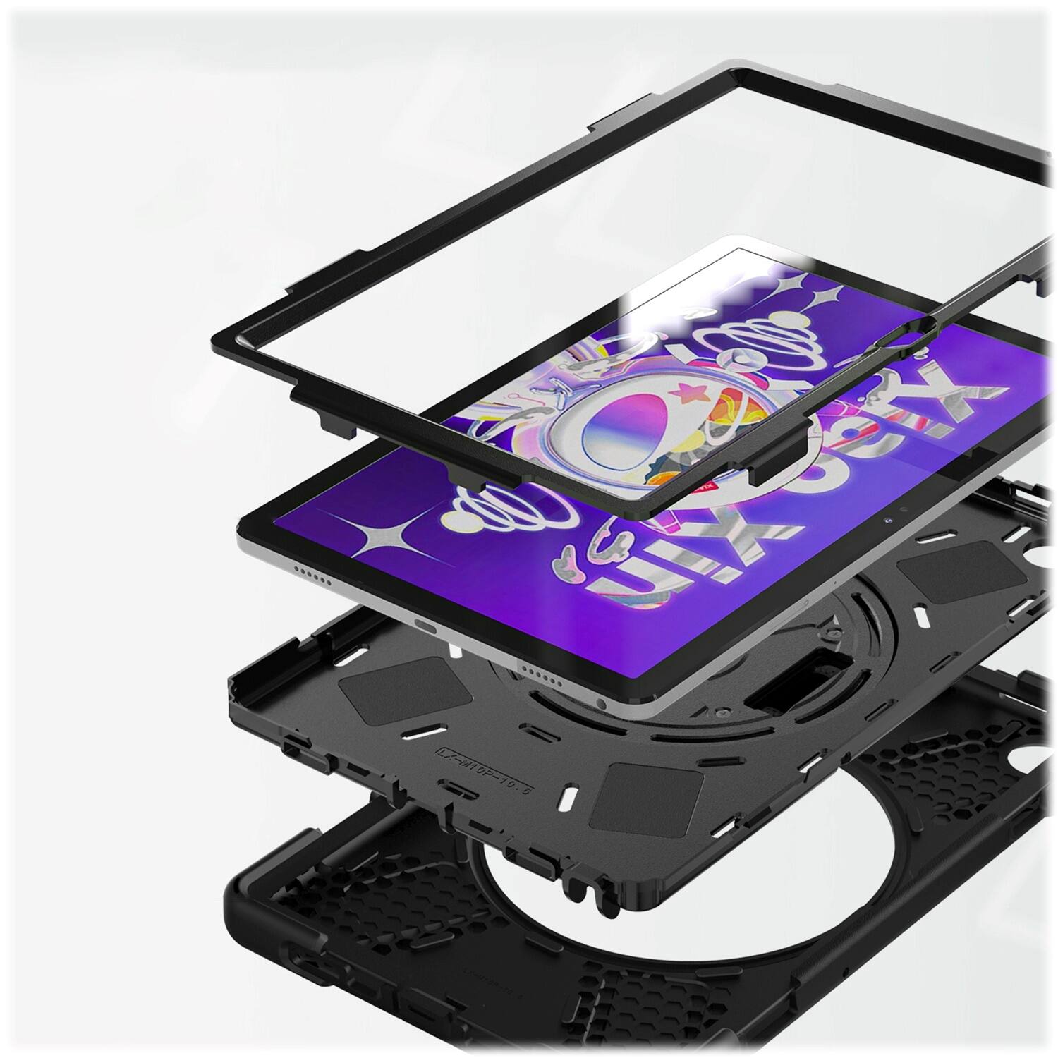 Alt View 15. SaharaCase - Protection Hand Strap Series Case for Lenovo Tab M10 Plus (3rd Gen) - Black.