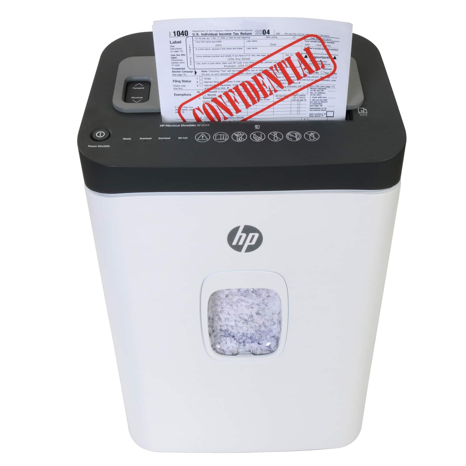 Alt View 16. HP - 14 Sheet Microcut Paper Shredder.