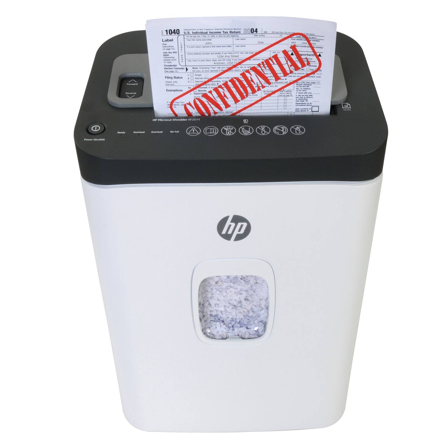 Alt View 16. HP - 14-Sheet Microcut Paper Shredder.