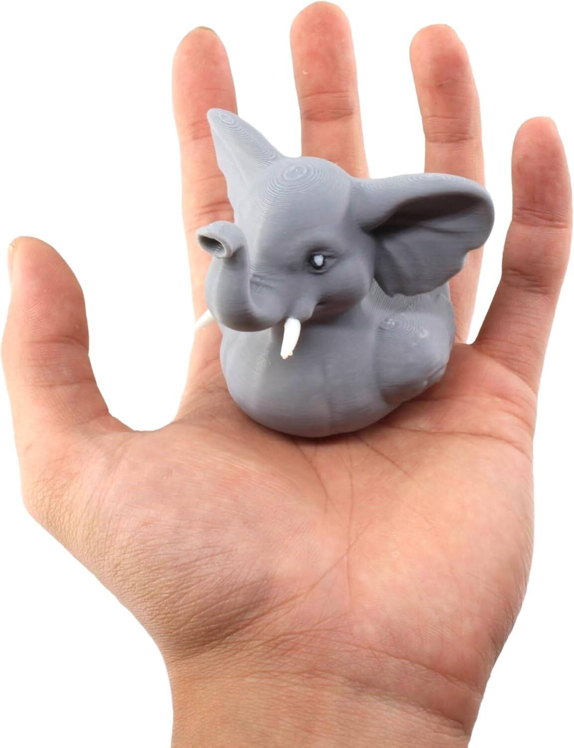 Back. JuzToys - Elephant Duck Figurine, 4x4 Ducking, Fun Car Dashboard Accessory, Unique Elephant Gifts, Ducks for Cars by PowerTRC - Gray.