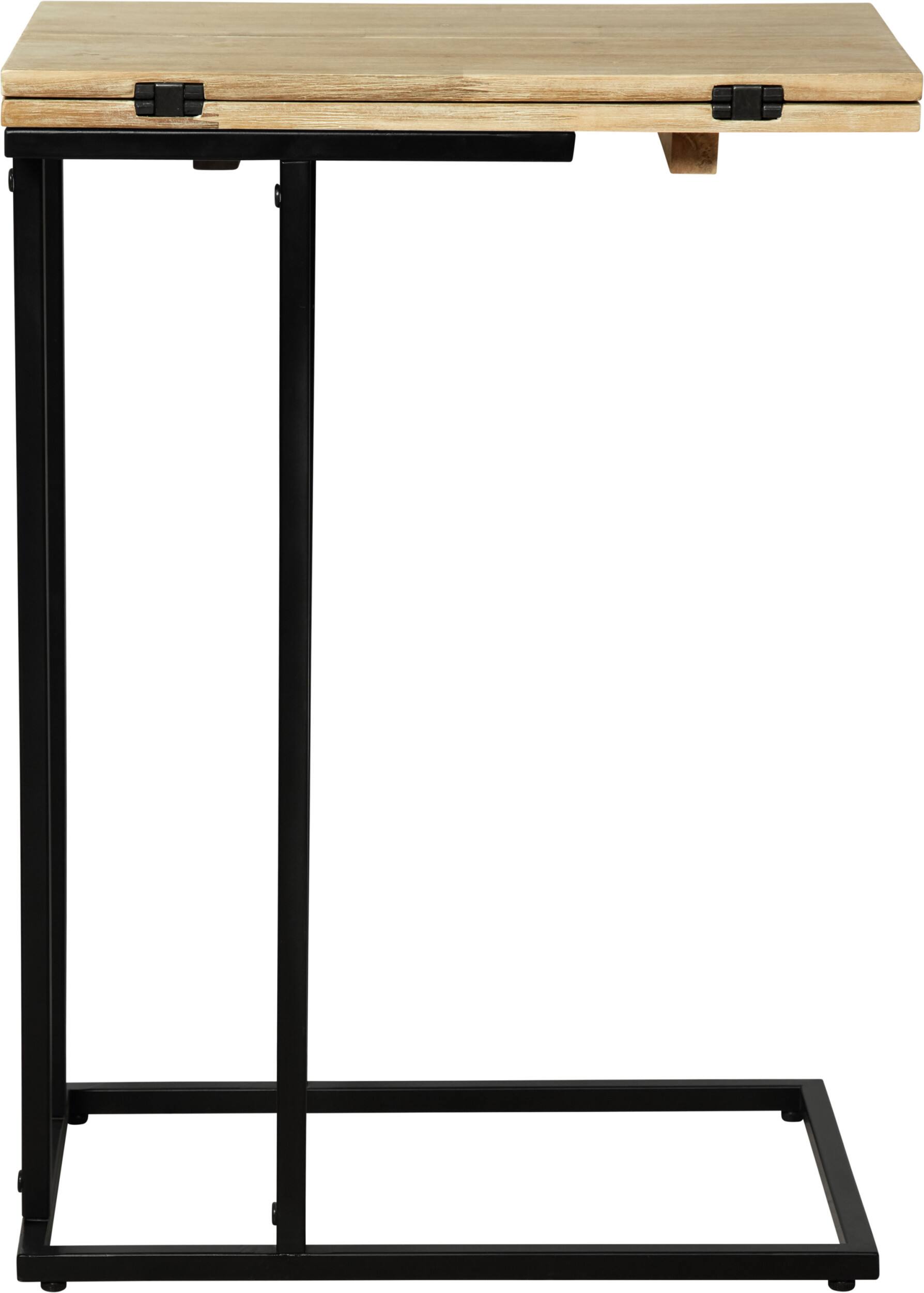 Alt View 18. Serta - Harton Rustic Expandable C Side Table - Natural Wood.