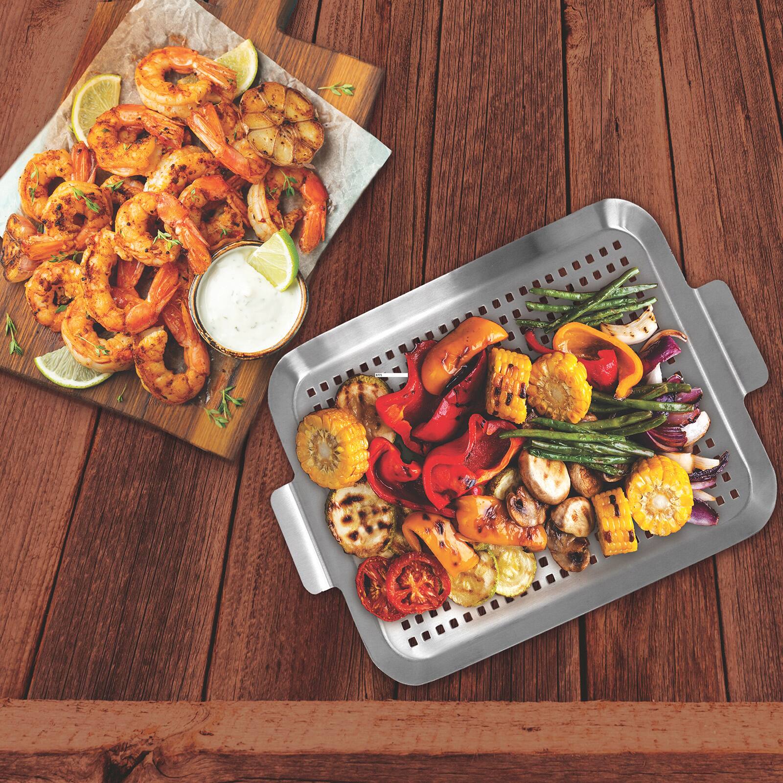 Alt View 3. Norpro - Stainless Steel Grid Grill - Silver.