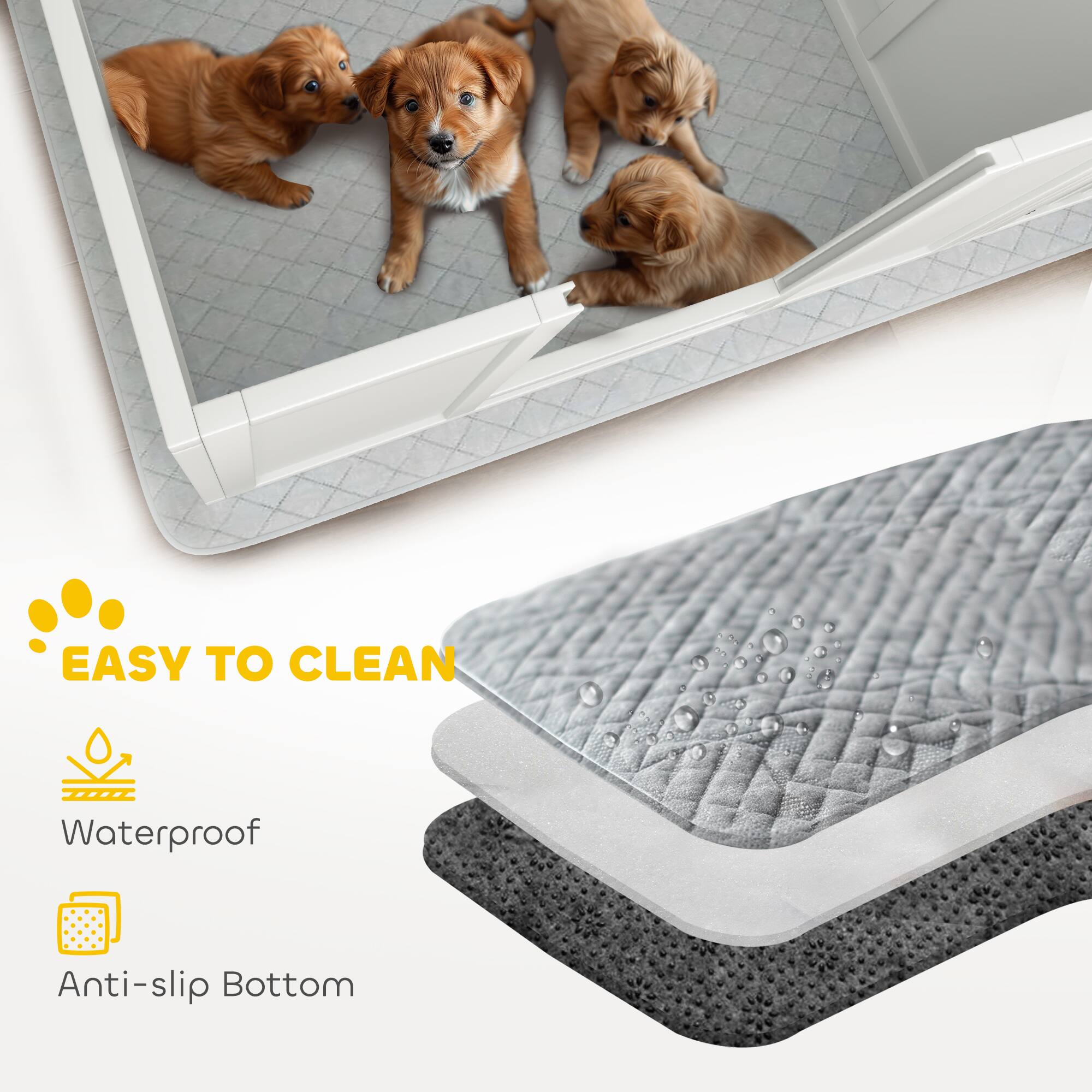 EASY TO CLEAN  
Waterproof  
Anti-slip Bottom