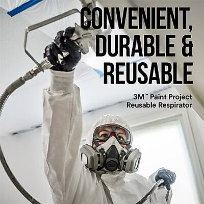CONVENIENT, DURABLE & REUSABLE  
3M™ Paint Project Reusable Respirator