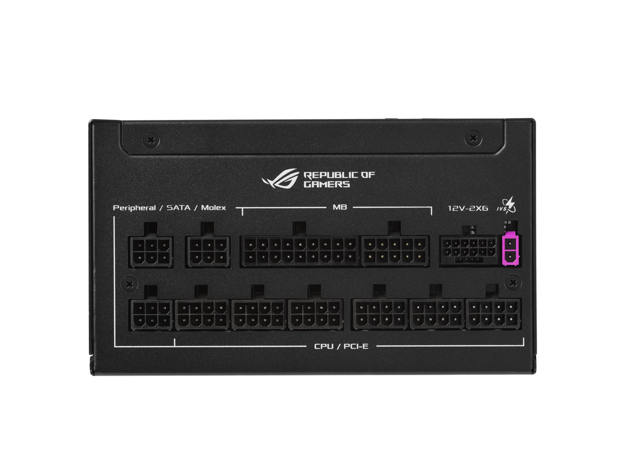 REPUBLIC OF GAMERS

Peripheral / SATA / Molex

MB

12V-2X6

CPU / PCI-E