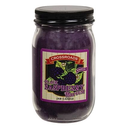 CROSSROADS PREMIUM BLACK RASPBERRY Harvest JAR CANDLE