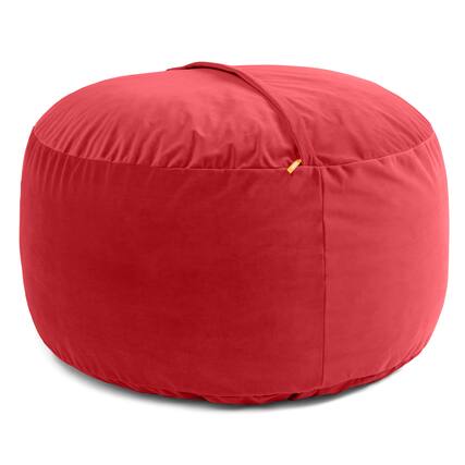 Front. Jaxx - Jaxx 4 Foot Saxx - Large Round Bean Bag Chair for Adults - Lush Velvet Merlot - Lush Velvet Merlot.