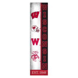 Fan Creations - Wisconsin Badgers 6" x 24" Progression Wood Sign - Multicolor