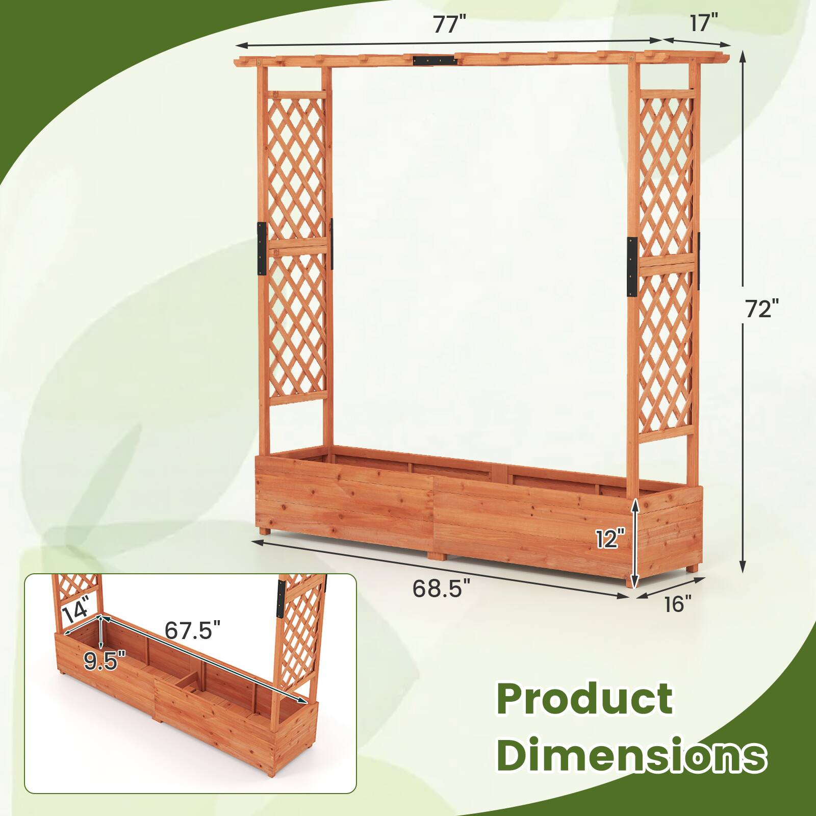 Product Dimensions

- Height: 72"
- Width: 77"
- Depth: 16"
- Shelf Dimensions: 68.5" x 12"
- Ladder Dimensions: 67.5" x 14" x 9.5"
- Side Panel Width: 17"