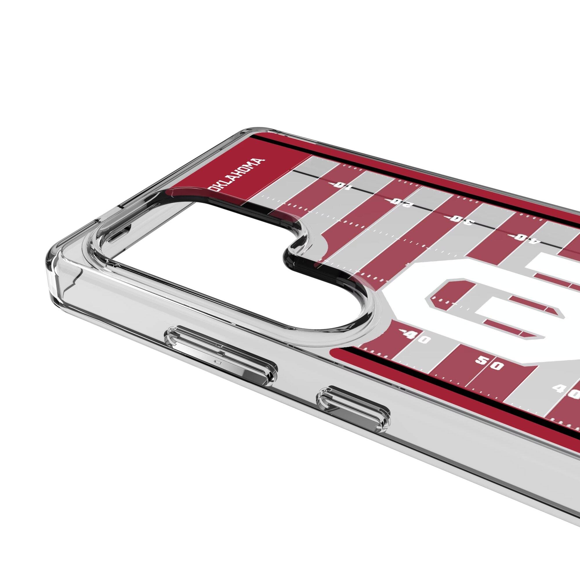 Alt View 2. Keyscaper - Oklahoma Sooners Field Galaxy Clear Case - S25 Ultra - Multicolor.