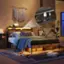 Alt View 2. Bestier - Queen Size Bed Frame Platform Bed with Storage Headboard LED Lights and Charging Station - Brown.