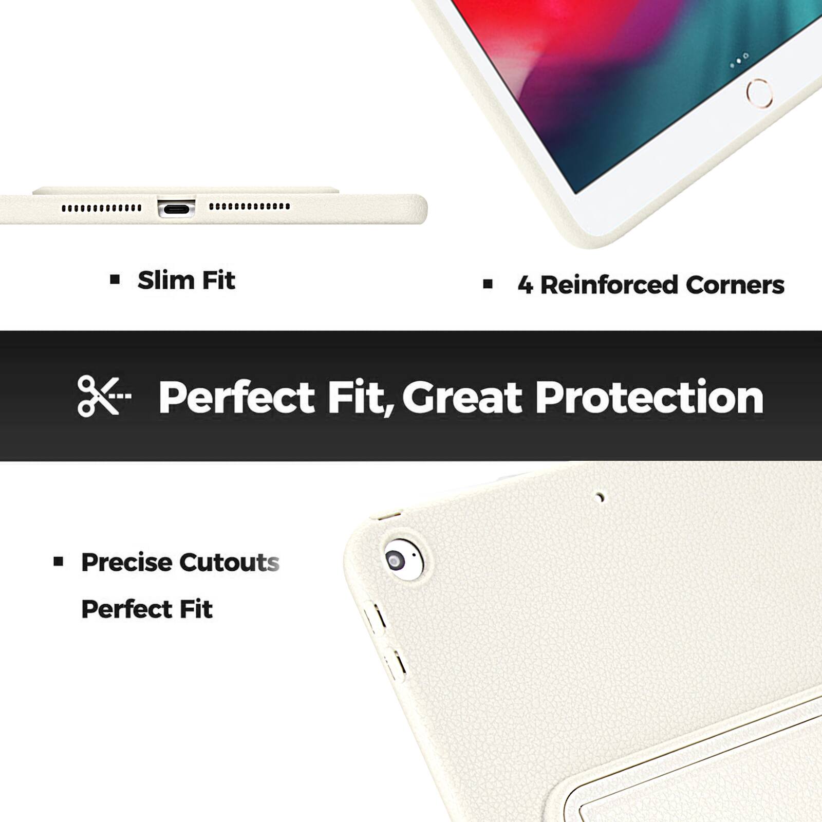 Slim Fit  
4 Reinforced Corners  
Perfect Fit, Great Protection  
Precise Cutouts  
Perfect Fit