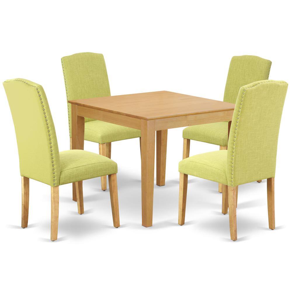 Back. East West Furniture - Dining Room Set Oak - Oak.