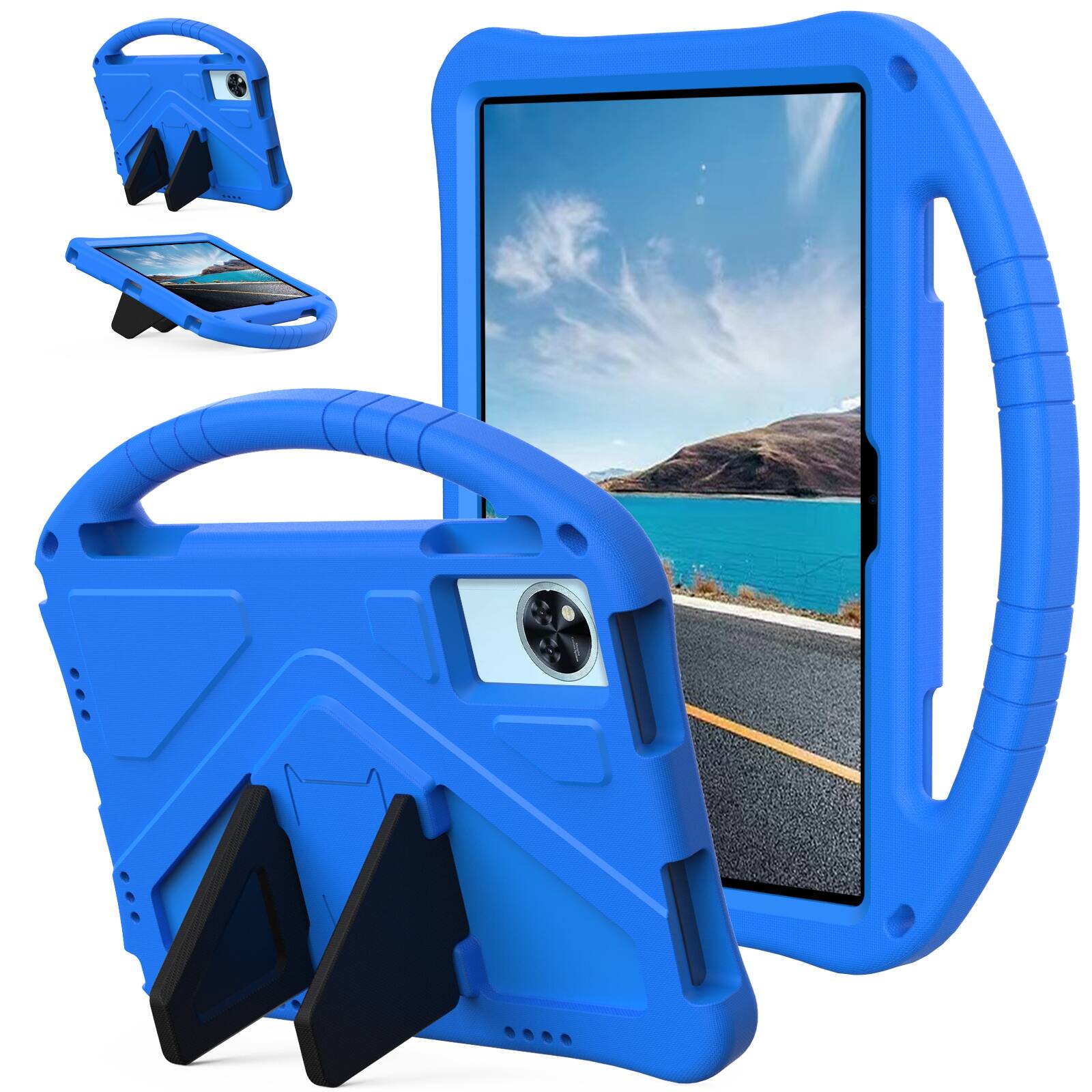 Front. UUCOVER - Kids Case for Lenovo Idea Tab 11 inch (TB336) 2025 / Lenovo K11 Gen 2,Shockproof EVA Case Handle Kickstand Back Cover - Blue.