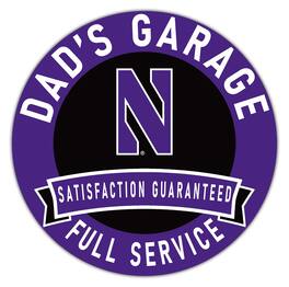 Fan Creations - Northwestern Wildcats 16" x 16" Dad's Garage Wood Sign - Multicolor