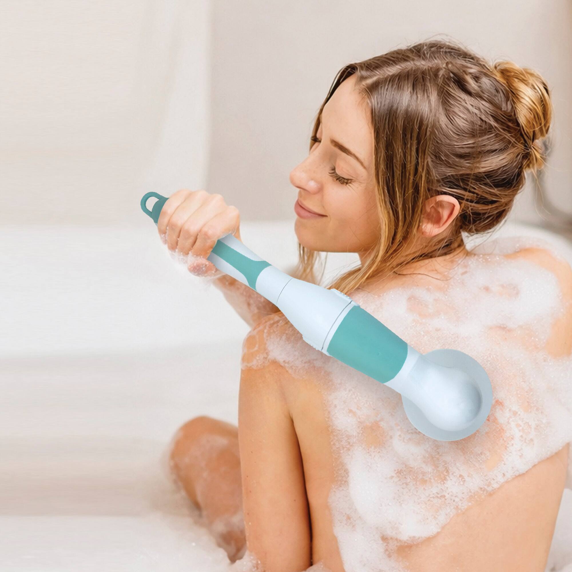 Alt View 4. Pursonic - Advanced Facial & Body Cleansing Brush With Extended Handle - White.