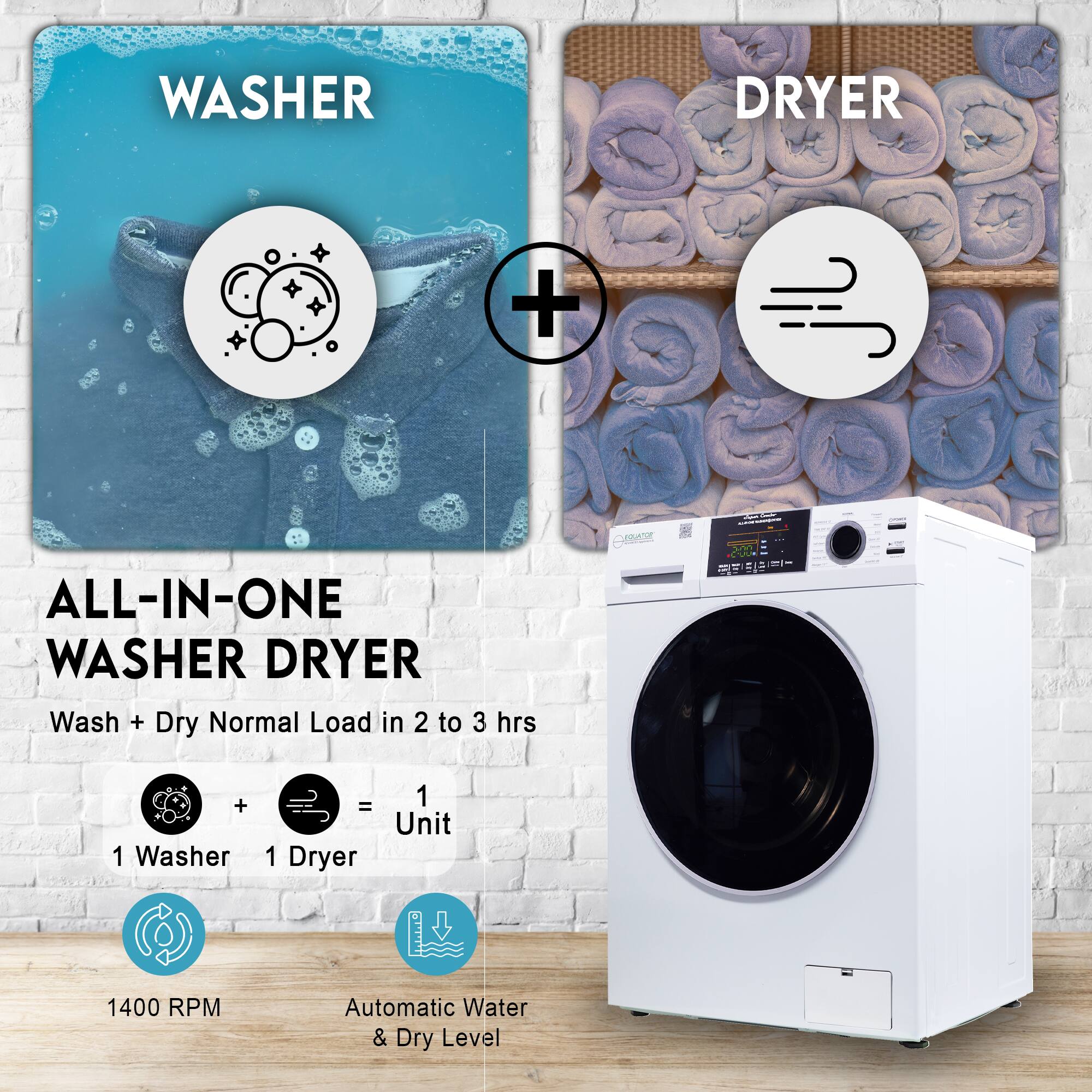 Equator All in One Combo Washer Dryer Electric Ventless
