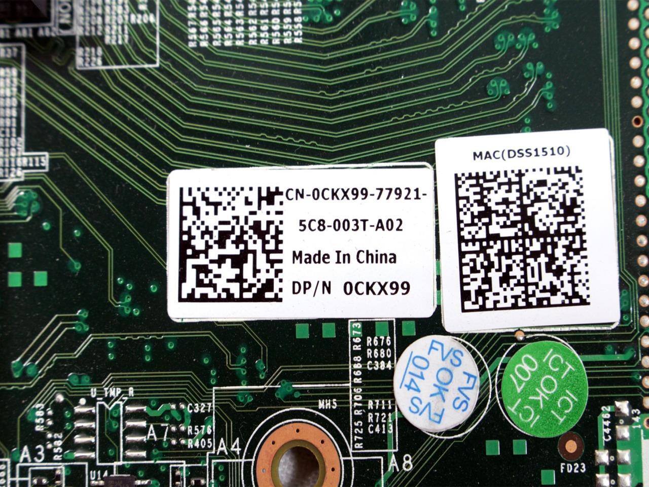 MAC(DSS1510)  
AC CN-0CKX99-77921-5C8-003T-A02  
Made In China  
DP/N 0CKX99  

A3 R582 U TMP U1 R A7 C327 R576 R405 A4 MHS R673 R676 R680 C384 FVS ICT R6B8 014 007 R706 RT11 OK FVS OK R721 FVS ICT ICT C413 R725 A8 FD23 2 C4462 43