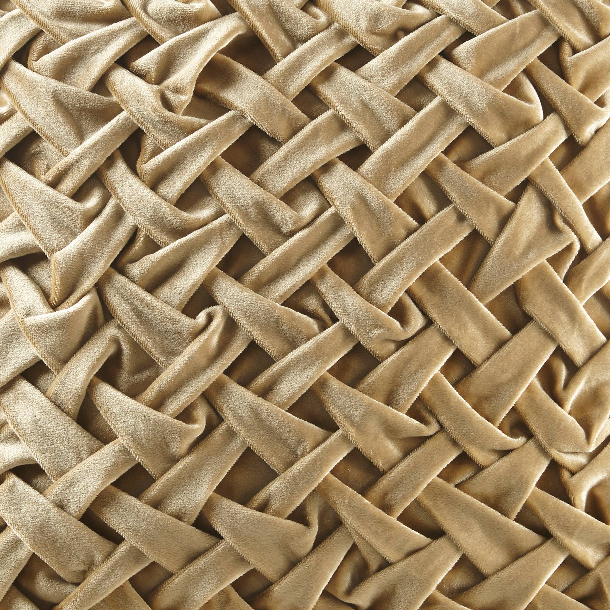 Alt View 5. Gracie Mills - Gracie Mills Claud Vintage Ruched Velvet Square Decor Pillow - Gold.