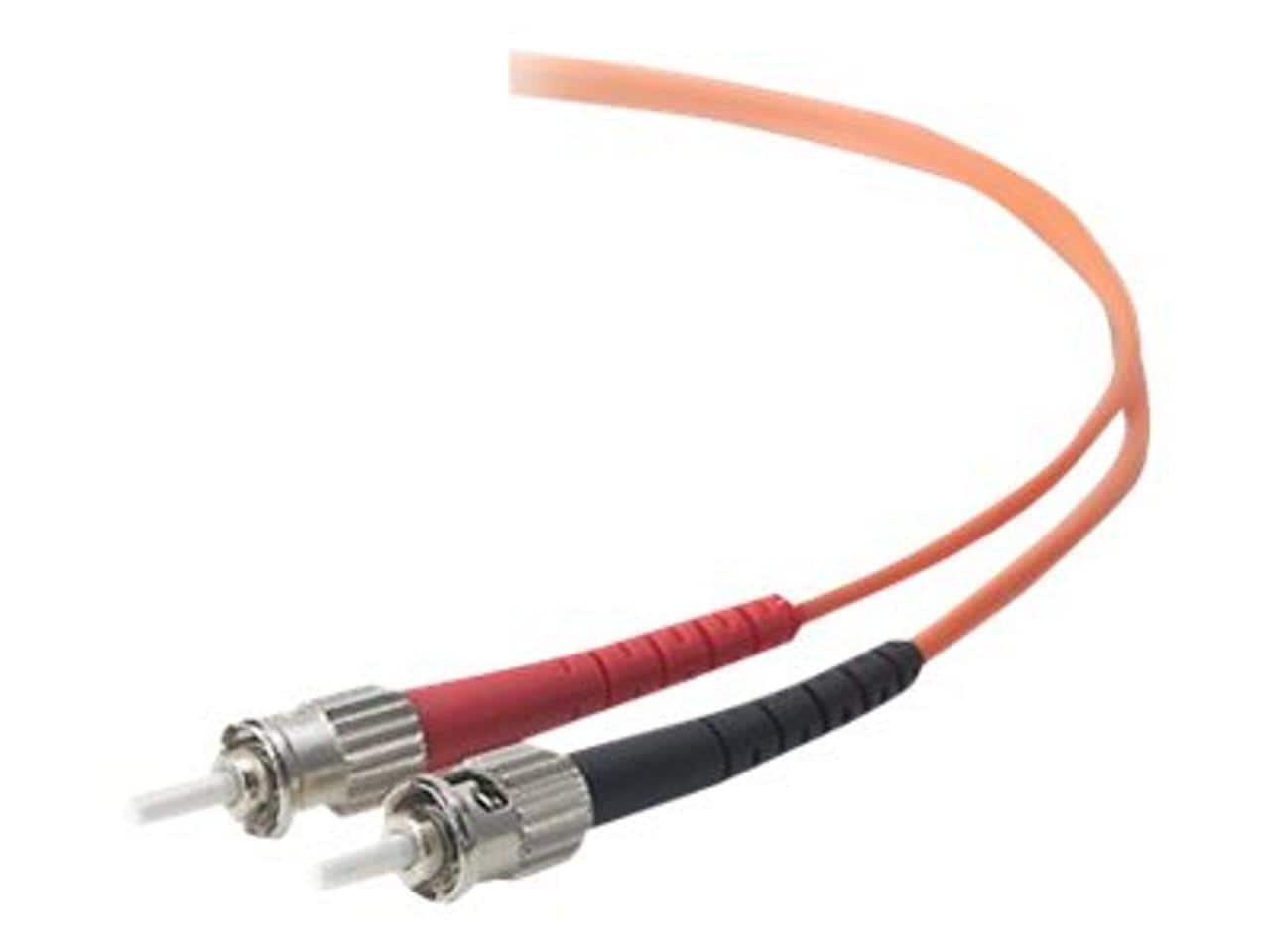 Belkin - A2F20200-01M 3.28 ft. (1 M) Multimode Duplex Fiber Patch Cable, ST - ST