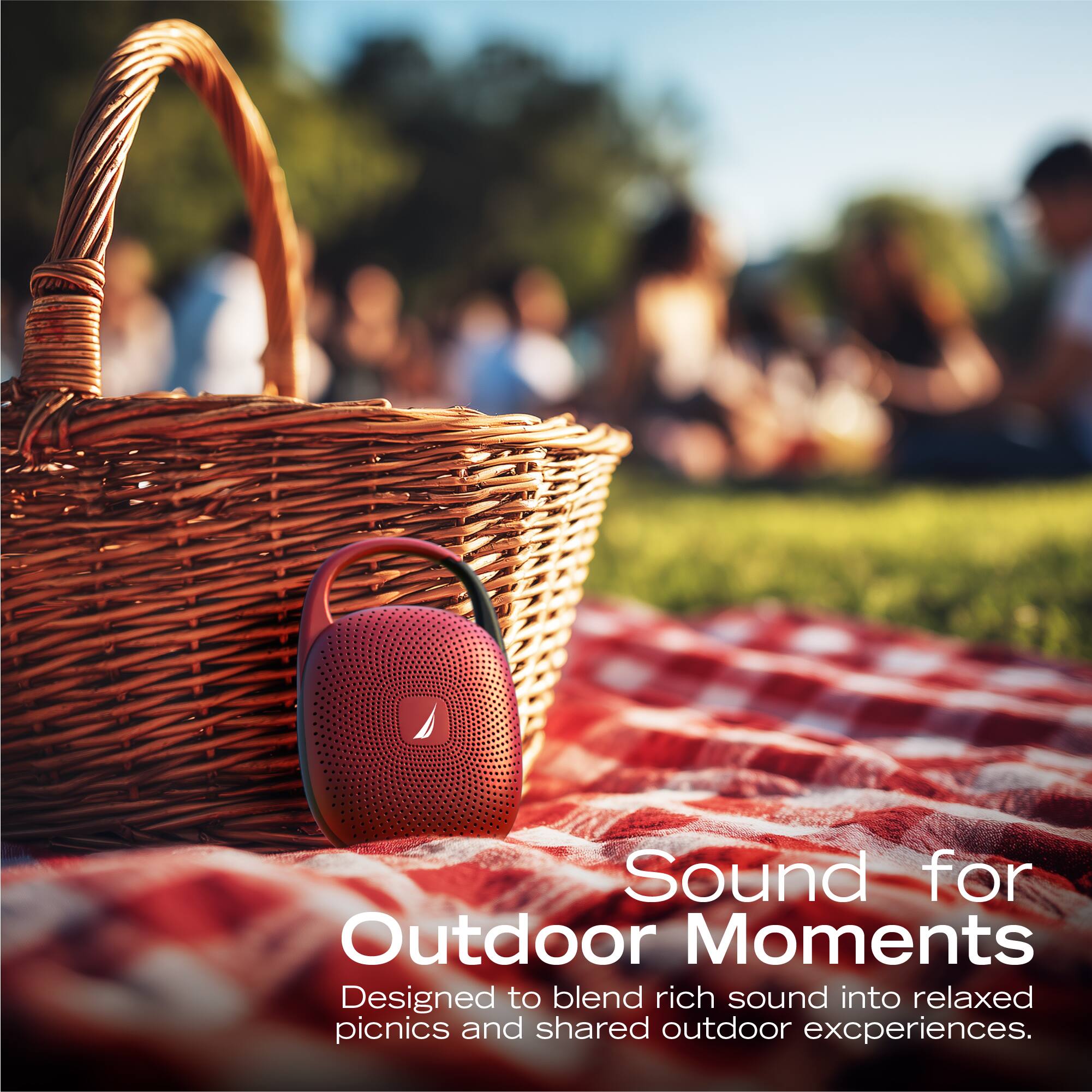Sound for Outdoor Moments  
Designed to blend rich sound into relaxed picnics and shared outdoor experiences.