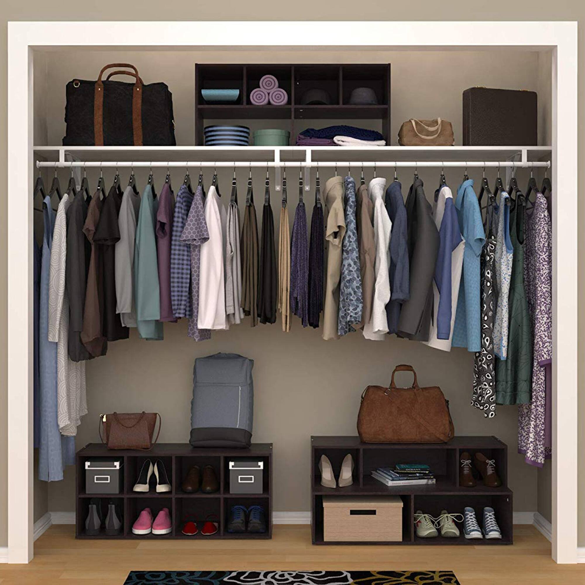 Alt View 4. ClosetMaid - ClosetMaid 5081 8 Box Stylish Closet Shoe Organizing Storage Station, Espresso - Espresso.