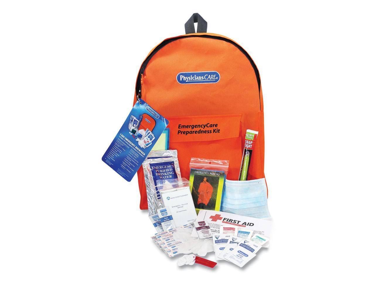 Physicians CARE 1DT EMERGENCY ACPACK EmergencyCare Preparedness Kit  
T SNAP IGHT EMERGENCY PURIFIED DRINKING WATER EMERGENCY PORCHO + FIRST AID