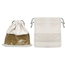 Unique Bargains - 3pcs Dust Bags for Handbags, 11.42"x11.42" Cotton Drawstring Pouch w/ Window, for Purses, Shoes, Boots, Travel - Gray
