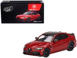 Alfa Romeo Giulia GTA Rosso GTA with Carbon Top 1/64 Diecast Model Car by BBR - Red